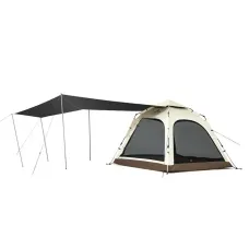 Намет тримісний автоматичний із тентом Naturehike Ango CNK2550WS010 L коричневий